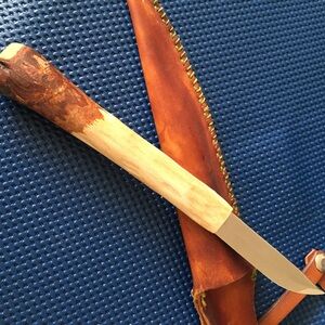Handcrafted Wooden Handle Knife with Sheath